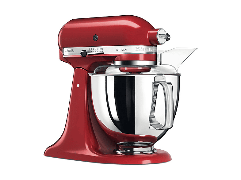 Robot de cocina - KitchenAid 5KSM175PSEER, 300 W, 4,8 l, Rojo