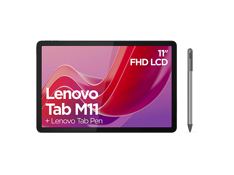 Tablet - Lenovo M11 4GB RAM 128GB + PEN, Luna Grey, 11 " WUXGA, MediaTek Helio G88, Tablet Android