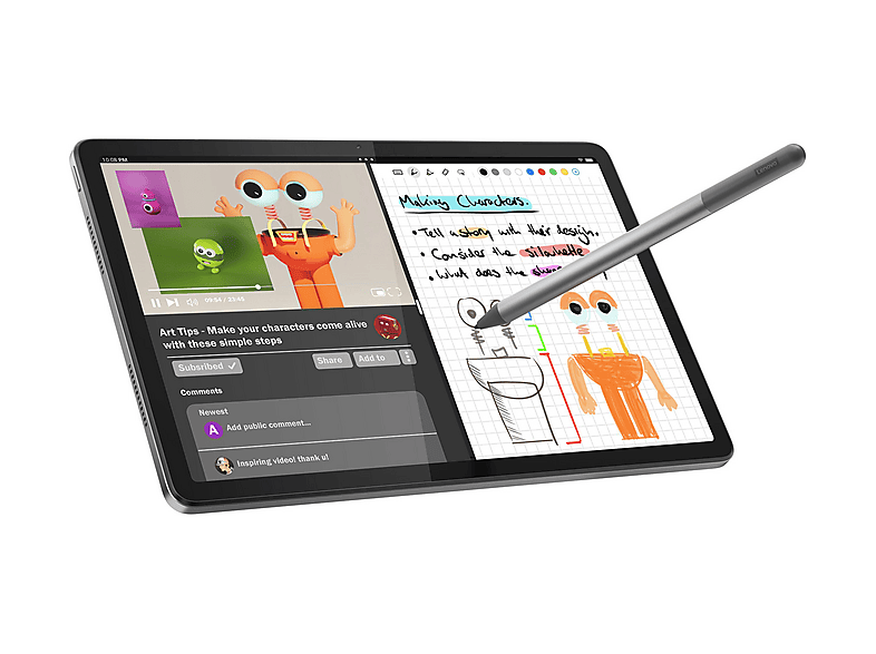 Tablet - Lenovo M11 4GB RAM 128GB + PEN, Luna Grey, 11 " WUXGA, MediaTek Helio G88, Tablet Android