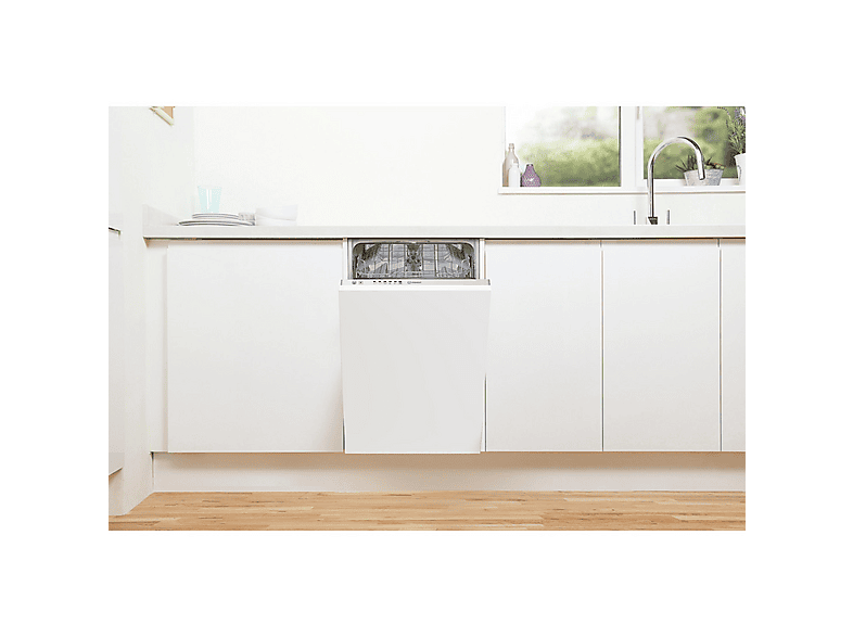 Lavavajillas integrable 45 cm - Indesit DI9E 2B10, 9 servicios, 5 programas, 44,8 cm, Blanco