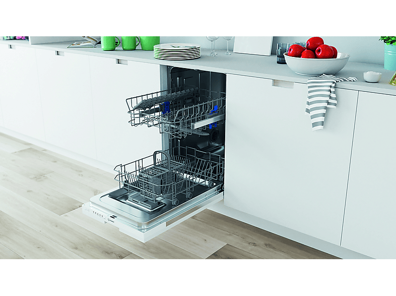 Lavavajillas integrable 45 cm - Indesit DI9E 2B10, 9 servicios, 5 programas, 44,8 cm, Blanco