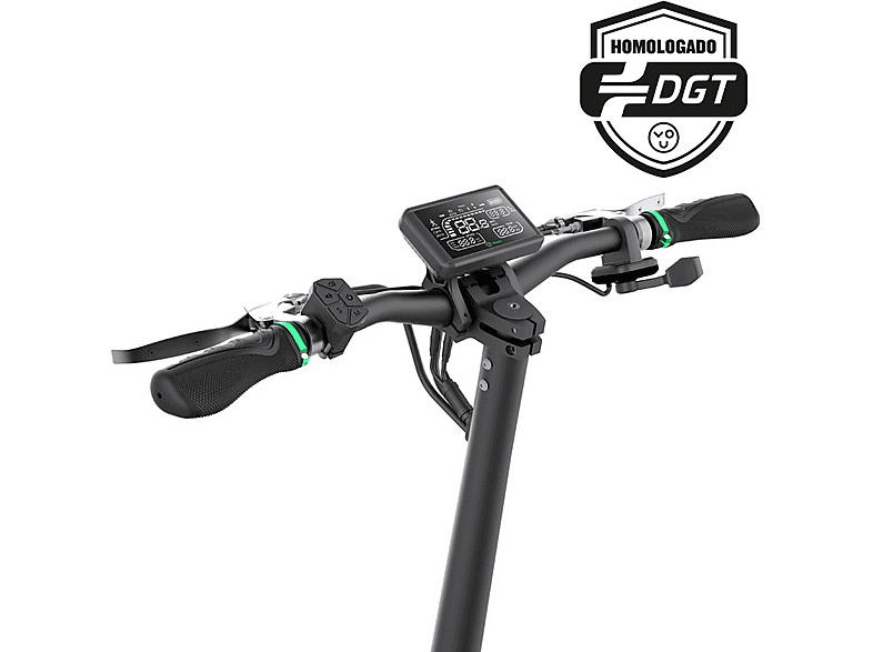 Patinete eléctrico - Youin XLMAX LITE, Pot. máx. 1200 W, Carga máx. 120 kg, 45 km autonomía, 12500 mAh, Negro