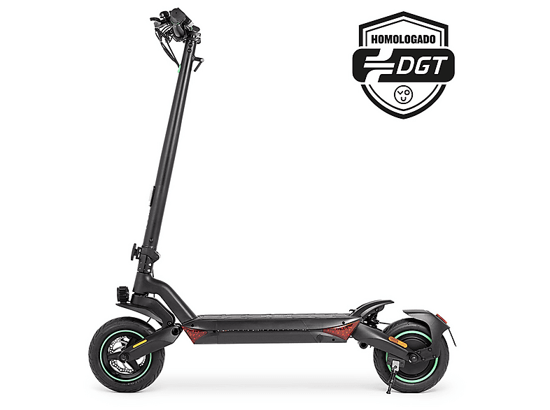 Patinete eléctrico - Youin XLMAX LITE, Pot. máx. 1200 W, Carga máx. 120 kg, 45 km autonomía, 12500 mAh, Negro