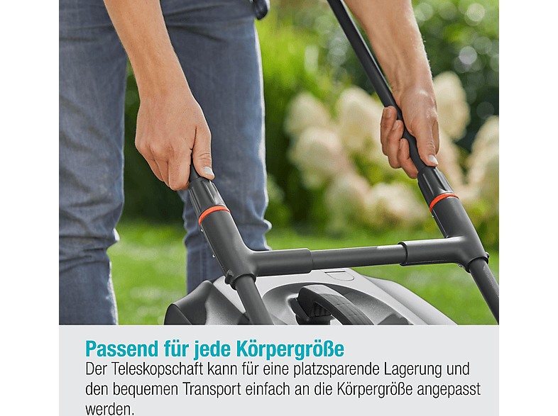 Cortacésped - Gardena PowerMax 37/1800 G2, Turquesa
