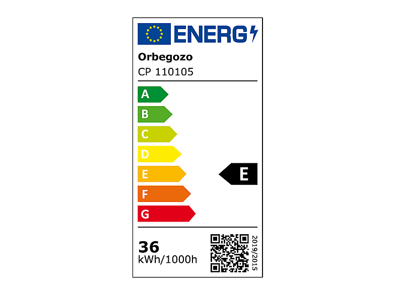 Ventilador de techo - Orbegozo CP 110105, 35 W, 6 velocidades, Aspas retráctiles, Plata