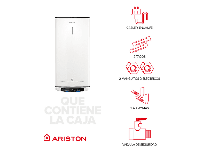 Termo Eléctrico - Ariston VELIS PRO WIFI 30 ES, 30 l, Blanco