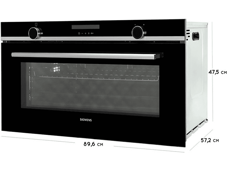 Horno - Siemens VB558C0S0, Multifunción, 85 L, Integrado, 90 cm, Precalentamiento rápido, Display LCD