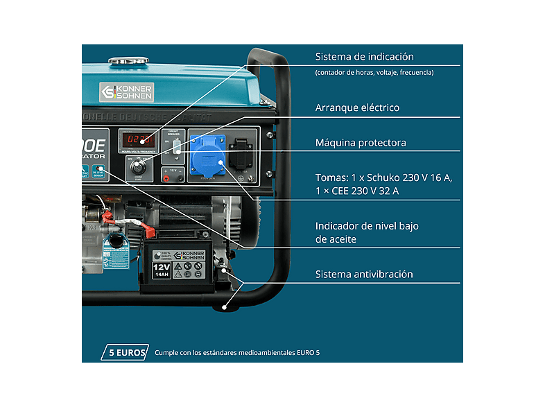 Generador de energía - Könner & Söhnen KS 10000E