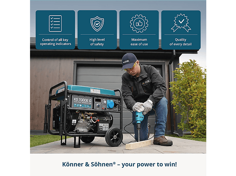 Generador de energía - Könner & Söhnen KS 7000E G