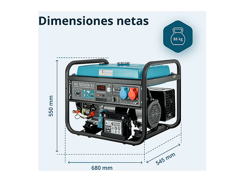 Generador de energía - Könner & Söhnen KS 10000E 1/3