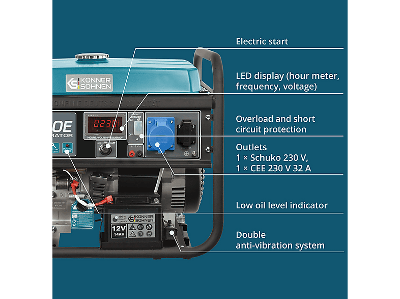 Generador de energía - Könner & Söhnen KS 7000E