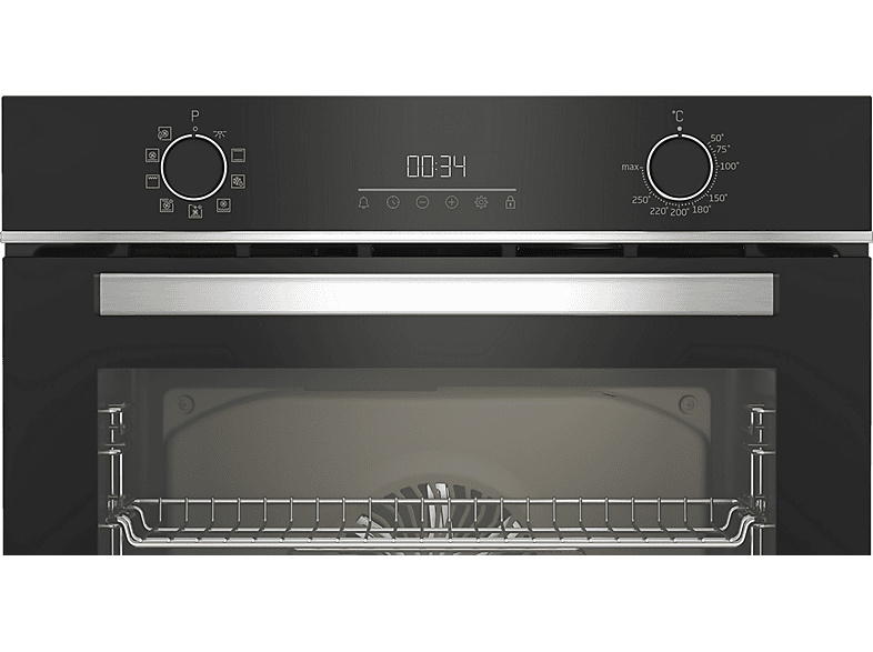 Horno multifunción - Beko BBIMA13300XS, Integrable, 72 l, 567 mm, Inox