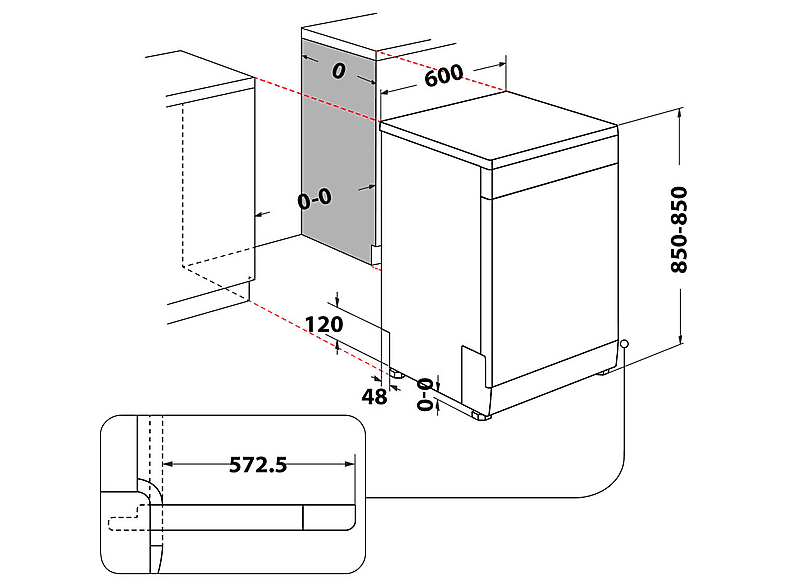 Lavavajillas libre instalación 60 cm - Whirlpool W2F HD624 X, 14 servicios, 600 mm, Acero inoxidable