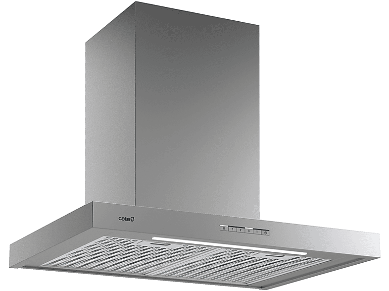Campana decorativa - Cata 2021310 SYGMA 7010 X, 4 velocidades, 802 m³/h, 69 cm, Inox