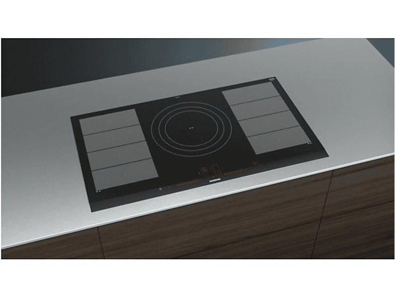 Placa inducción - Siemens EX975LVV1E, 3 zonas, 32 cm, Negro