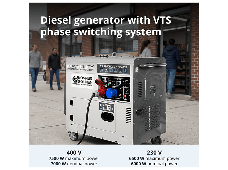 Generador de energía - Könner & Söhnen KS 9200HDES-1/3 ATSR
