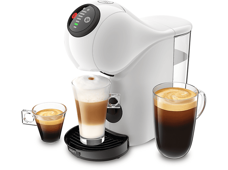 Cafetera de cápsulas - Krups Genio S KP2431, 15 bar, 1500 W, Blanco