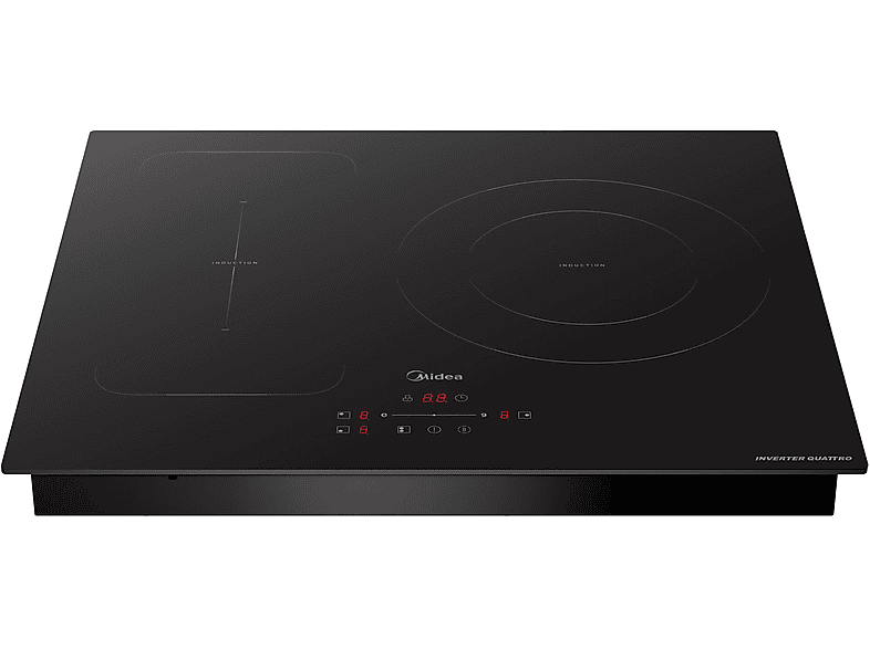 Placa de induccion - Midea MIH740T279K0, 3 zonas, 59 cm, Negro