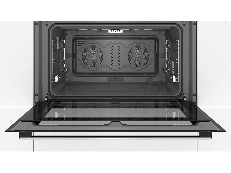 Horno - Bosch Serie 6 VBD5780S0, Multifunción, 112L, 90cm, 10 funciones, LCD, Clase A+, Pirolítico, Negro
