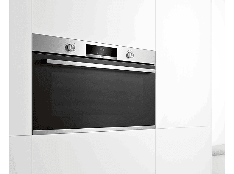 Horno - Bosch Serie 6 VBD5780S0, Multifunción, 112L, 90cm, 10 funciones, LCD, Clase A+, Pirolítico, Negro