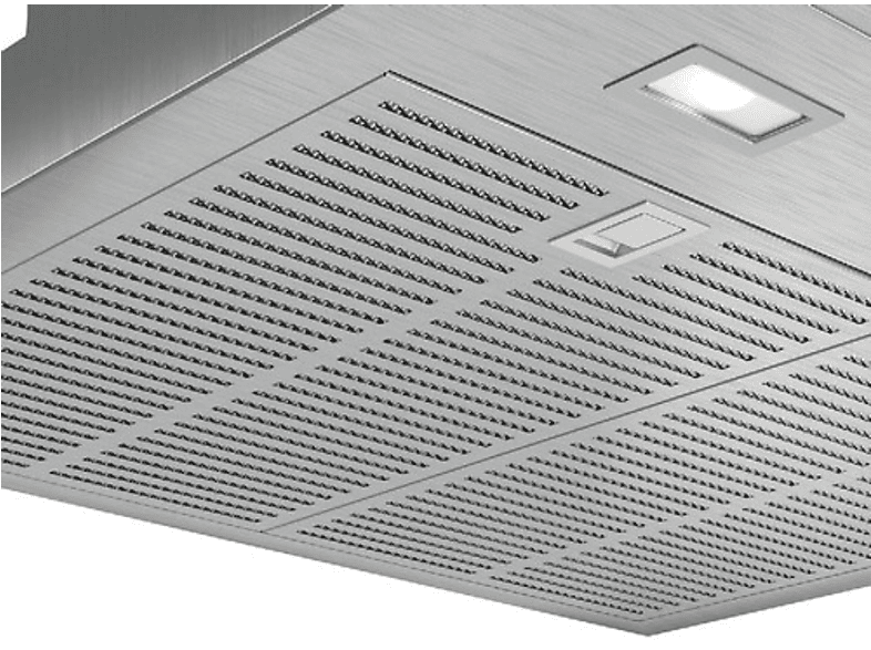 Campana decorativa - Bosch DWB67IM50, Decorativa, 720 m³/h, 3 velocidades + intensiva, 60 cm, Clase B, Inox