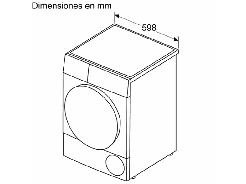 Secadora bomba de calor - Balay BAL3SB581B, Bomba de calor, 8 kg, 9 programas, Blanco