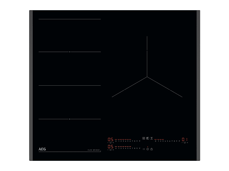 Placa inducción - AEG TI63IF00FB, 3 zonas, 60 cm, Negro
