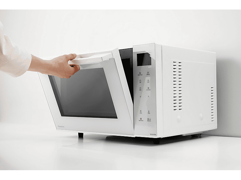 Microondas con horno - Panasonic NN-DF37PWEPG, 1380 W, 7 potencia, 23 l, Blanco