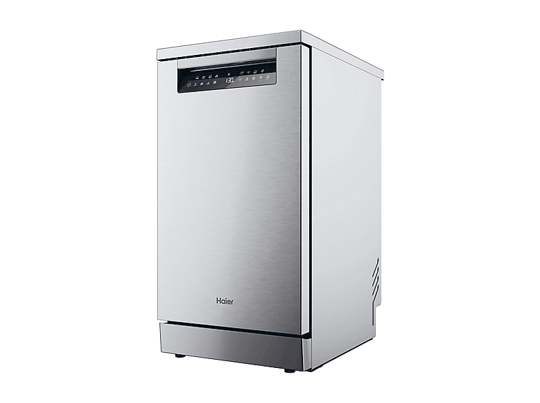 Lavavajillas libre instalación 45 cm - Haier XF1C3TB1FX, 11 servicios, 8 programas, 44,8 cm, Inox