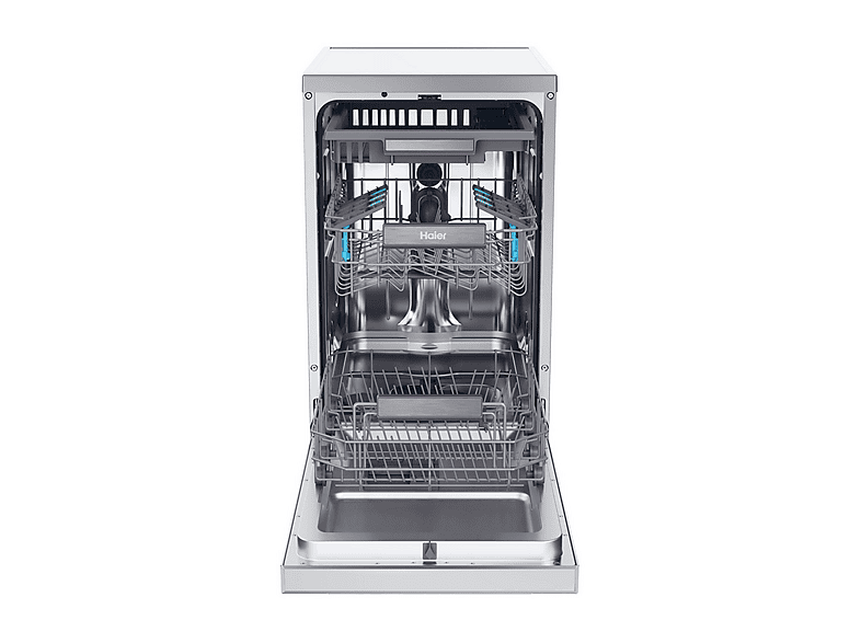 Lavavajillas libre instalación 45 cm - Haier XF1C3TB1FX, 11 servicios, 8 programas, 44,8 cm, Inox