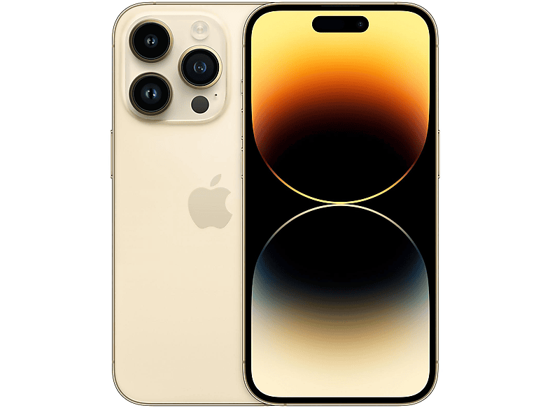 Smartphone - Apple iPhone 14 Pro, Oro, Móvil iOS, 128 GB, 6 GB RAM, 6,1 " OLED, Ceramic Shield, 120 Hz, Recubrimiento oleofóbico, Anti-huellas