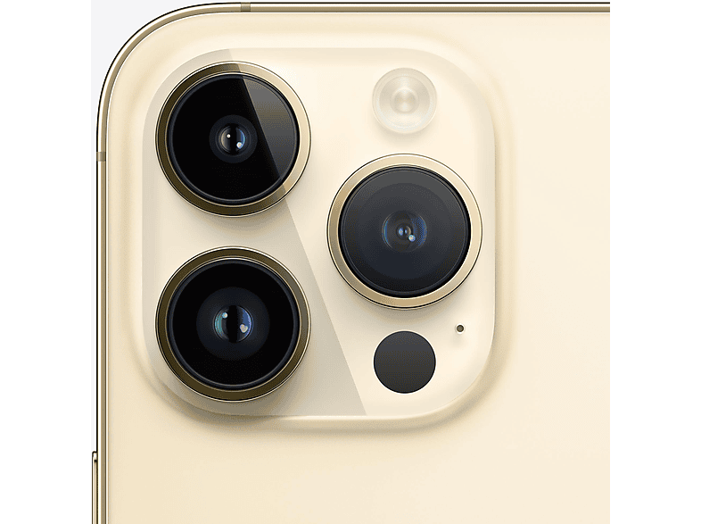 Smartphone - Apple iPhone 14 Pro, Oro, Móvil iOS, 128 GB, 6 GB RAM, 6,1 " OLED, Ceramic Shield, 120 Hz, Recubrimiento oleofóbico, Anti-huellas