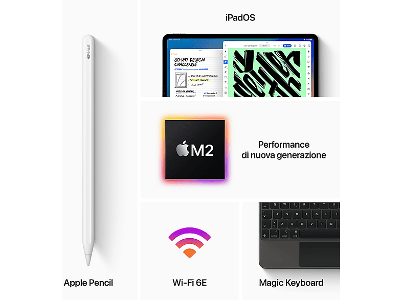Tablet - Apple 1543464 MNXE3TY/A IPAD PRO 11 WIFI 128GB SILVER 4 GEN, Plata, 11 " Retina, 8 GB RAM, Chip M2 de Apple, Tablet iOS