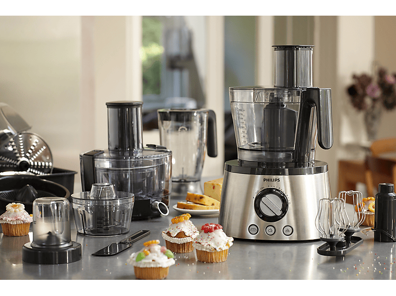 Robot de cocina - Philips HR7778/00, 1300 W, Acero inoxidable
