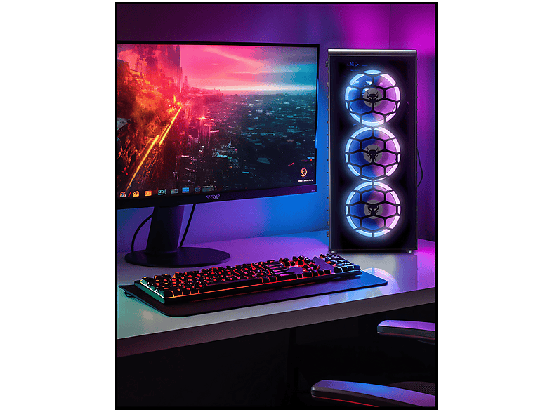 PC Gaming - Beastcom Q5 Pro Gaming, Intel® Core™ i9-10900F, 16 GB RAM, 1 TB SSD, GeForce RTX™ 5050, Windows 11 Home, Negro