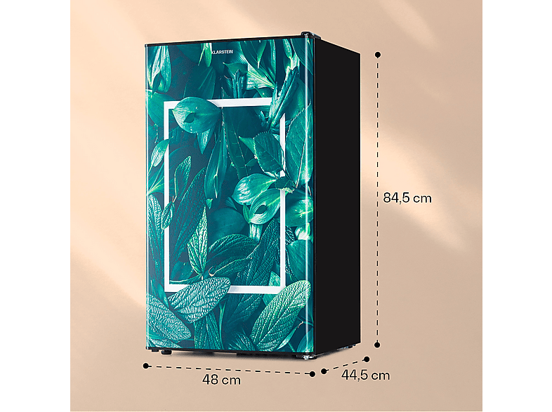Nevera pequeña - Klarstein CoolArt 79L, Altura 84,5 cm, Negro