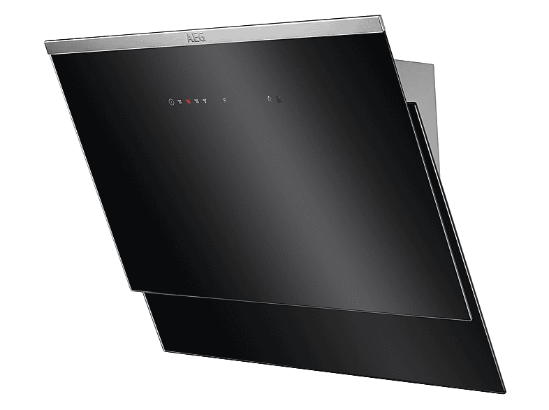 Campana decorativa - AEG Serie 9000 SilenceTech DVE5671HG, 3 velocidades, 400 m³/h, 600 mm, Negro e INOX