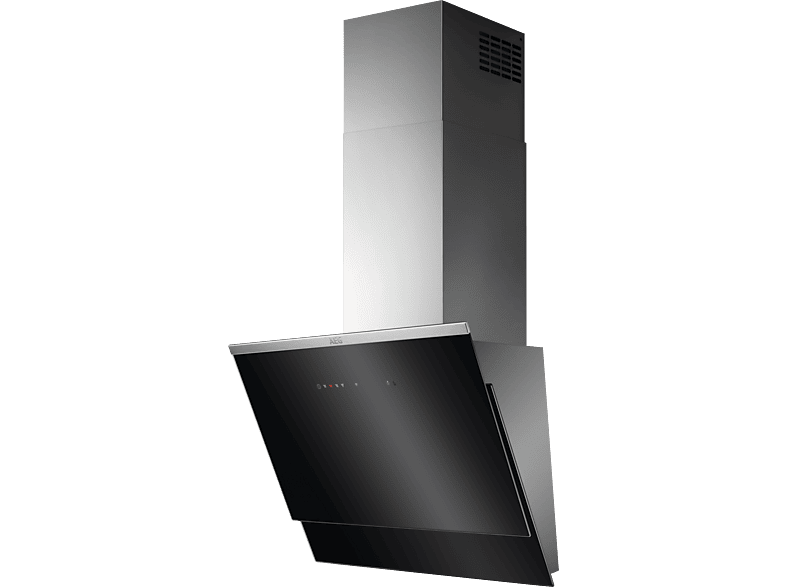 Campana decorativa - AEG Serie 9000 SilenceTech DVE5671HG, 3 velocidades, 400 m³/h, 600 mm, Negro e INOX