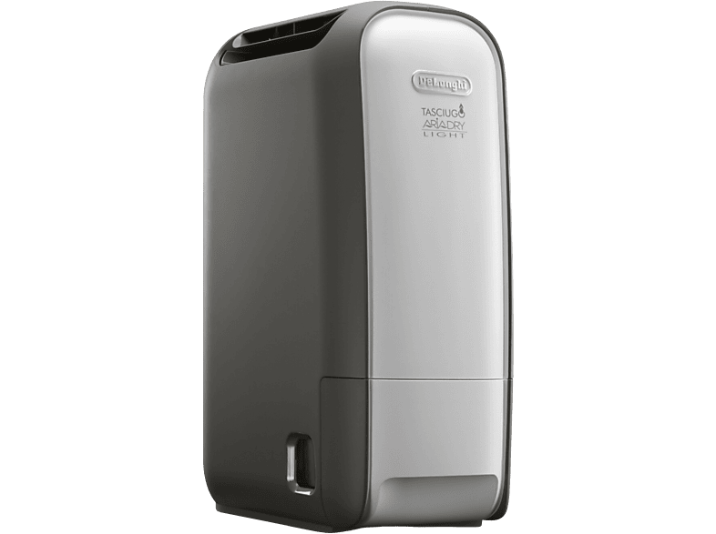 Deshumidificador - De Longhi, De'Longhi Tasciugo AriaDry Light DNS80, Extracción 7.5 l/día, Depósito de 2,8 l, Superficia de 85 m³, Pantalla LCD, Gris