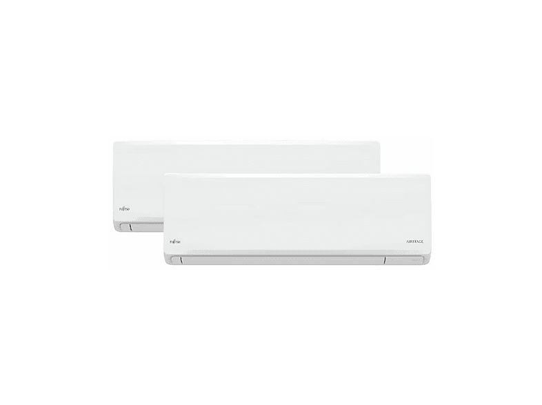 Aire acondicionado Split 2 x 1 - Fujitsu ASY25U2MI-KN 3NGF0140, 2150 fg/h, Función Inverter, Blanco