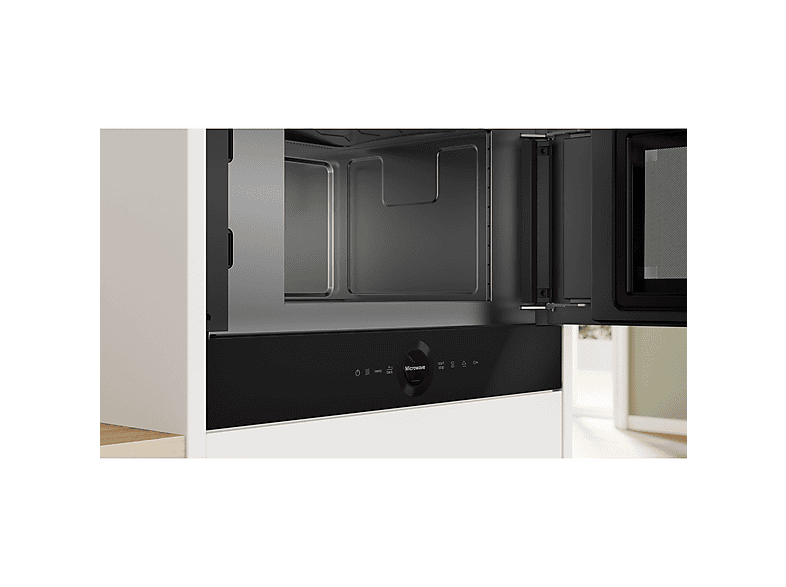 Microondas integrable - Bosch BFR7221B1, 900 W, 5 niveles potencia, 21 l