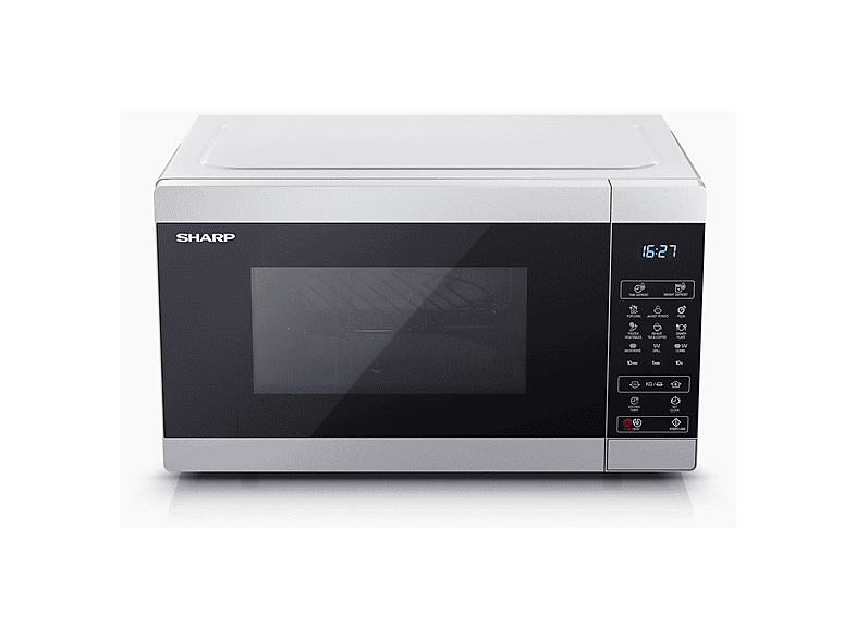 Microondas - Sharp YC-MG81E-S, 1450 W, 11 potencia, 28 l, Negro, Gris