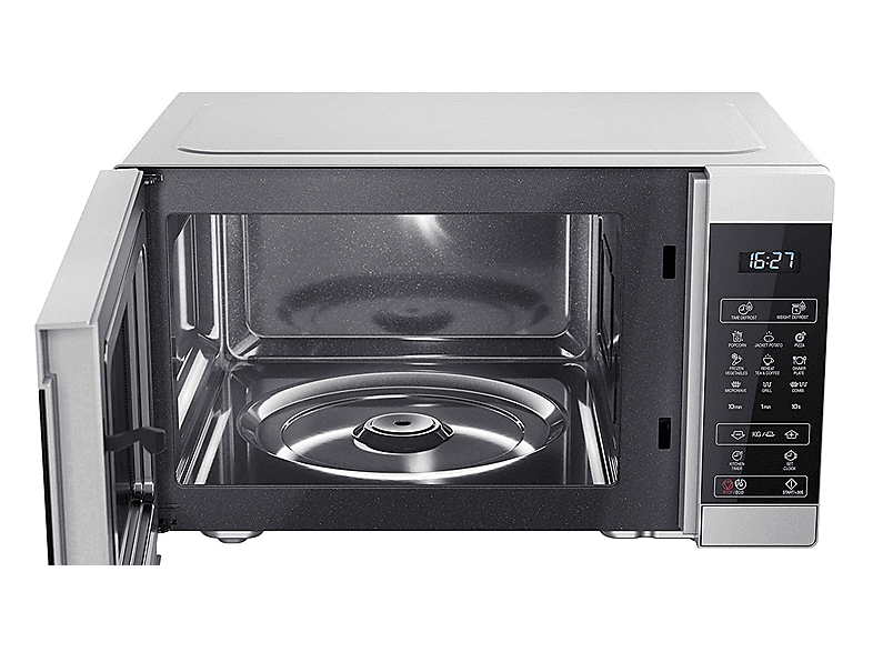 Microondas - Sharp YC-MG81E-S, 1450 W, 11 potencia, 28 l, Negro, Gris