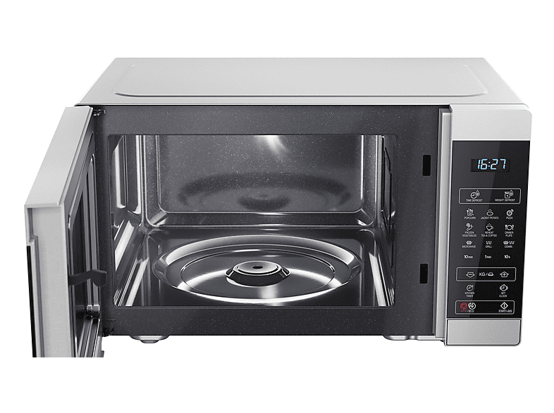 Microondas - Sharp YC-MG81E-S, 1450 W, 11 potencia, 28 l, Negro, Gris