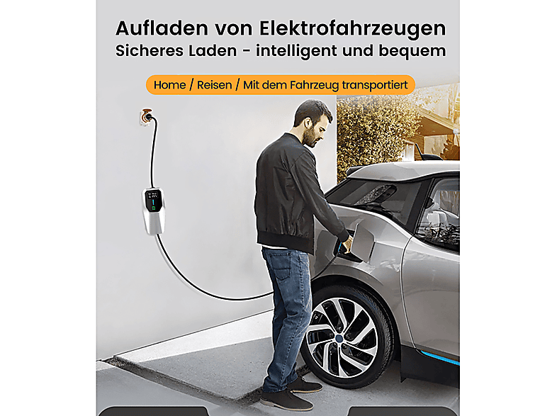 Cargadores vehículos eléctricos - Hexinex 22kW [3-Fases|5 m|6-32A], Black