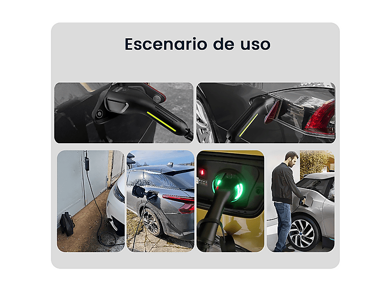Cargadores vehículos eléctricos - Hexinex 22kW [3-Fases|5 m|6-32A], Black