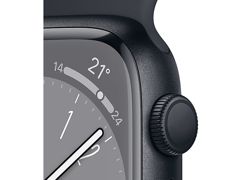 Smartwatch - Apple 1540046 APPLE WATCH S8 45 MID AL MID SP GPS, Talla única, Aluminio, Medianoche