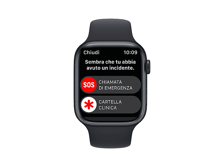 Smartwatch - Apple 1540046 APPLE WATCH S8 45 MID AL MID SP GPS, Talla única, Aluminio, Medianoche