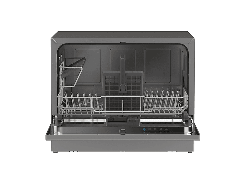Lavavajillas compacto - Candy CP 6E51LS, 6 servicios, 5 programas, 55 cm, Silver