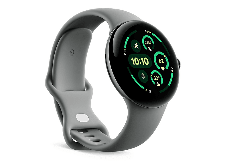 Smartwatch - Google PIXEL WATCH 3 45MM GREEN, S-L, Aluminio 100% reciclado, Verde liquen